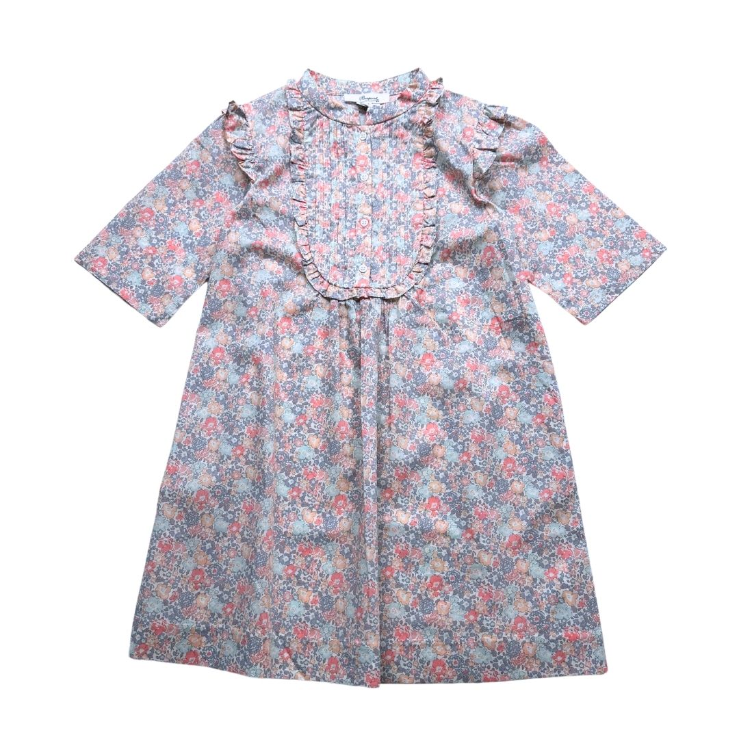 BONPOINT - Robe neuve à fleurs bleu violette et rose - 8 ans