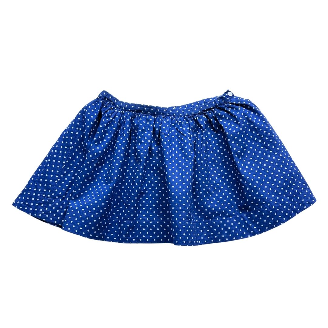 BONPOINT - Jupe bleue à pois blancs - 4 ans