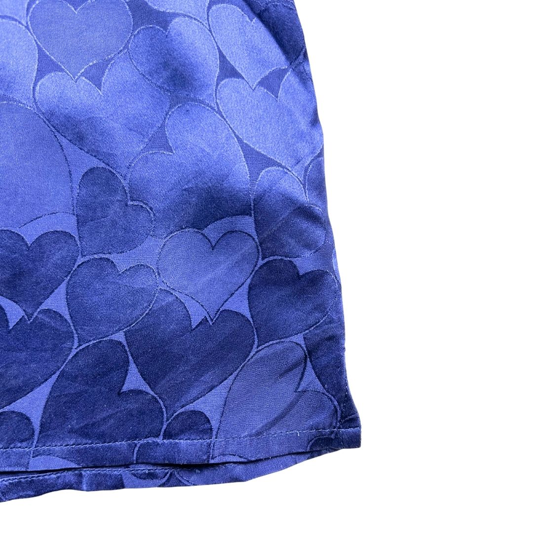 MARC JACOBS - Blaue Seidenbluse mit Herzen - 4 Jahre