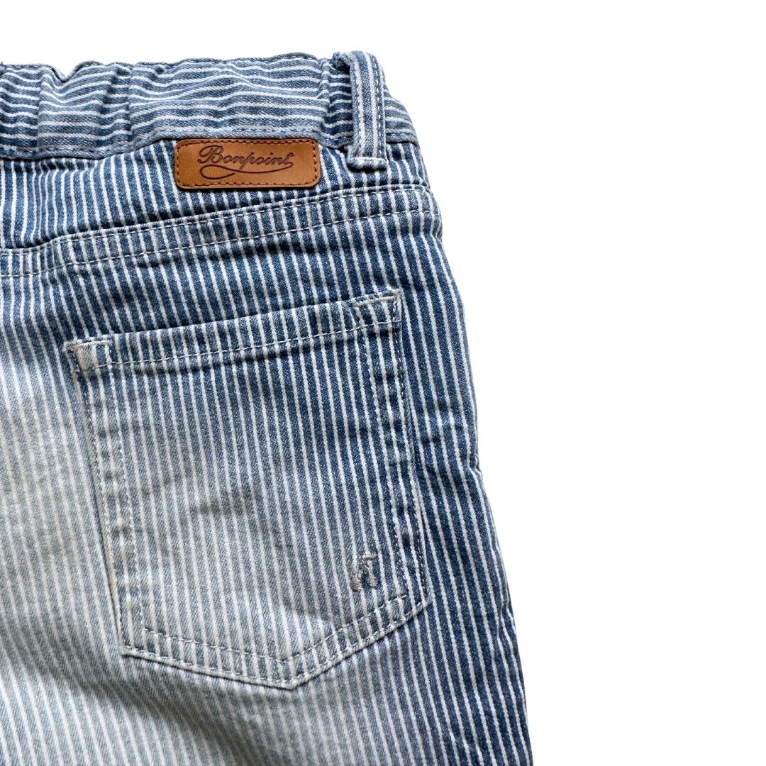 BONPOINT - Jean bleu à rayurres blanches - 8 ans
