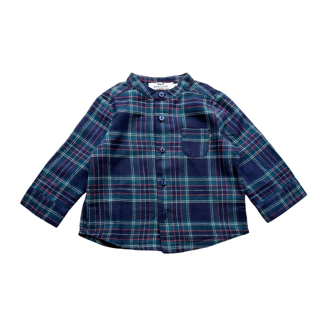 CYRILLUS - Blue and green checked shirt - 6 months