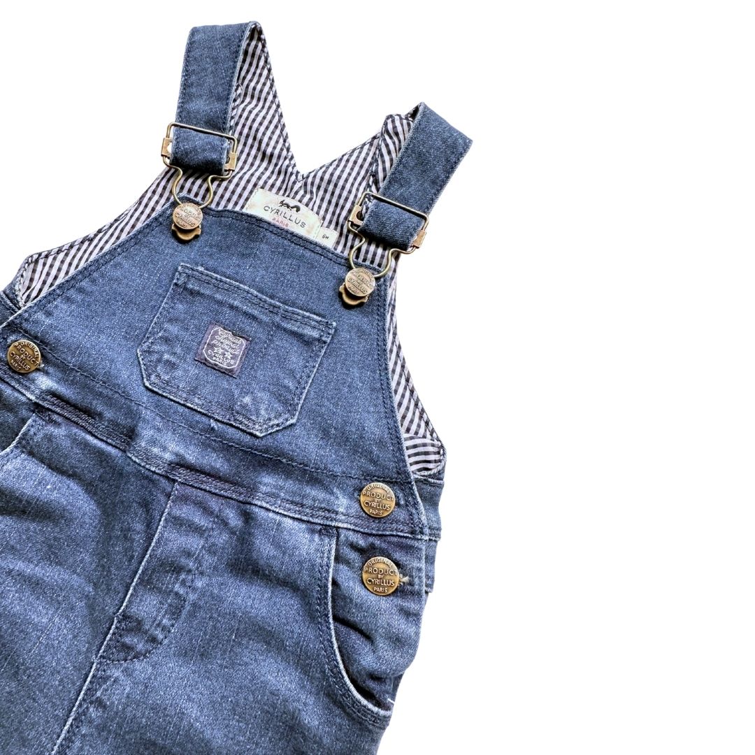 CYRILLUS - Blue denim overalls - 6 months