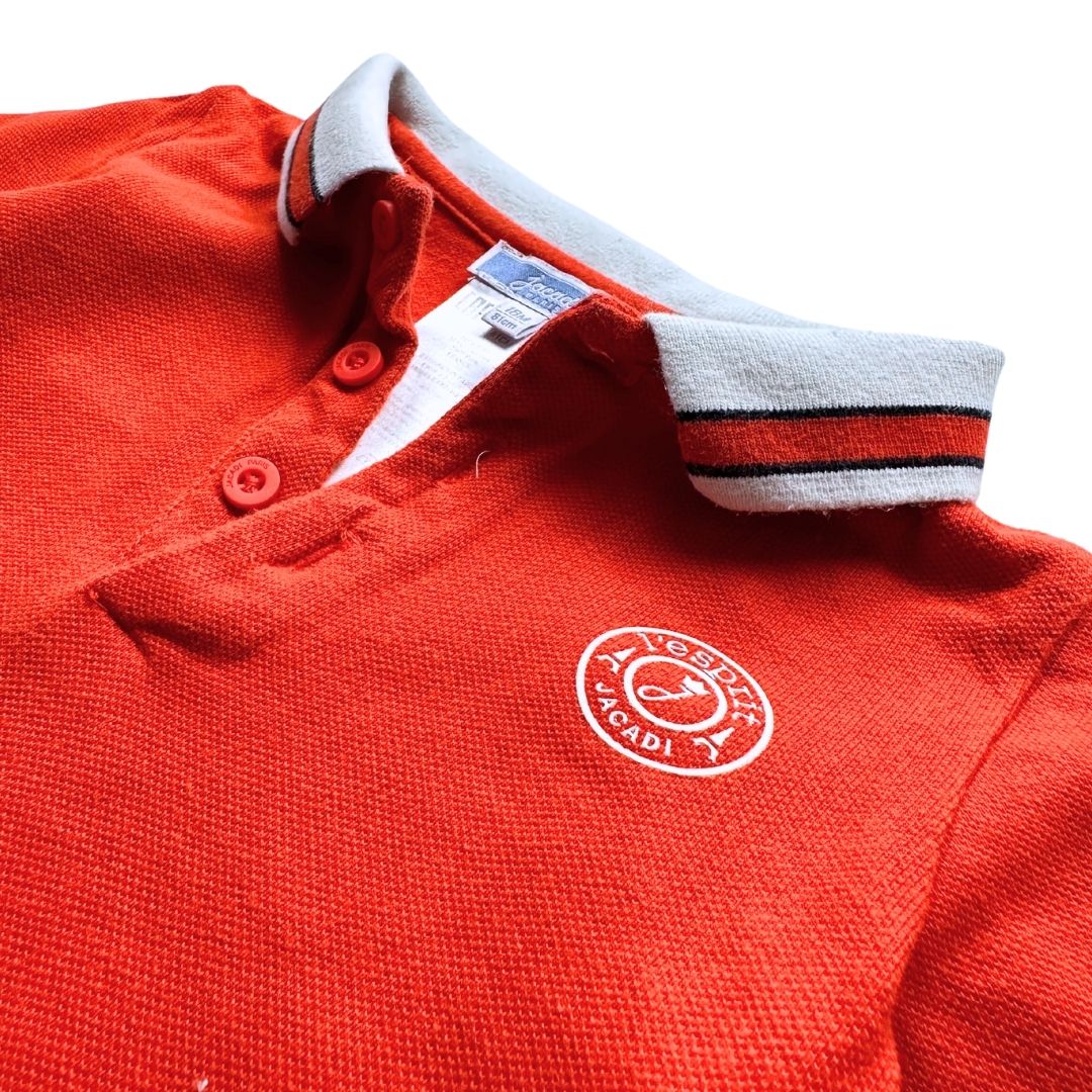 JACADI - Red long-sleeved polo shirt - 18 months