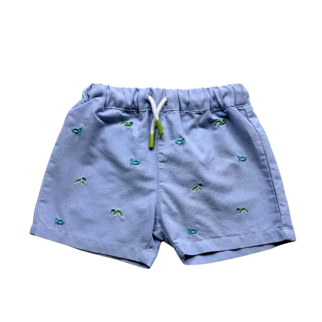JACADI - Blue swim shorts with embroidery - 12 months
