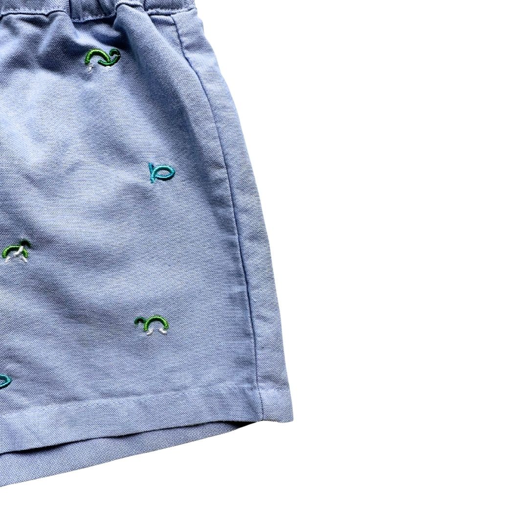 JACADI - Blue swim shorts with embroidery - 12 months
