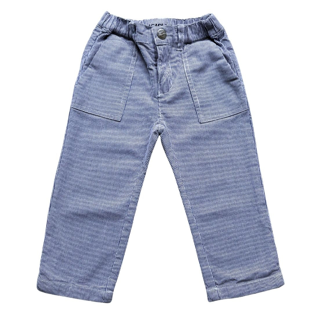JACADI - Blue and white striped pants - 18 months