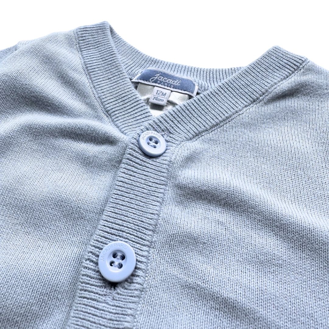 JACADI - sky blue cardigan - 12 months