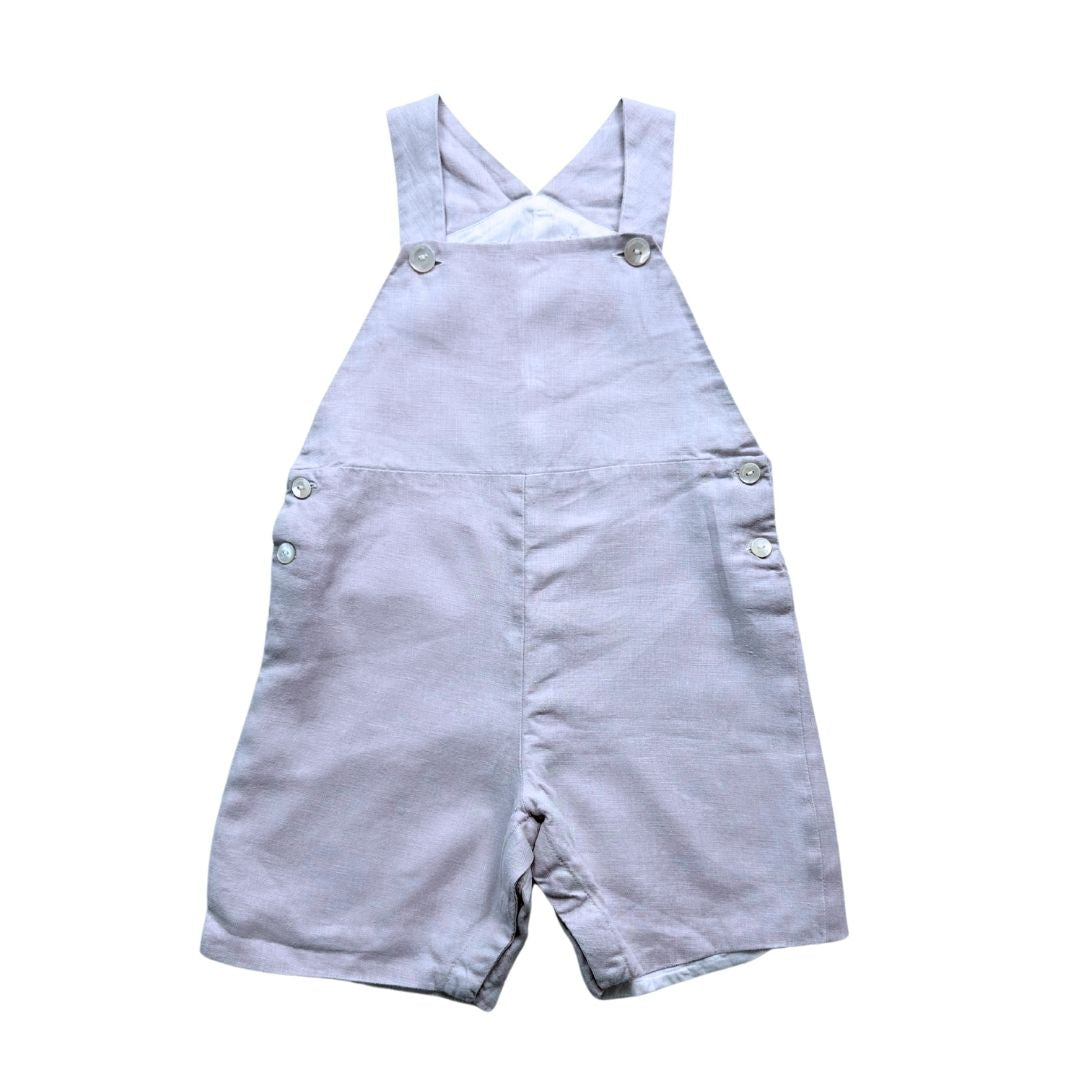 JACADI - gray linen overalls - 2 years