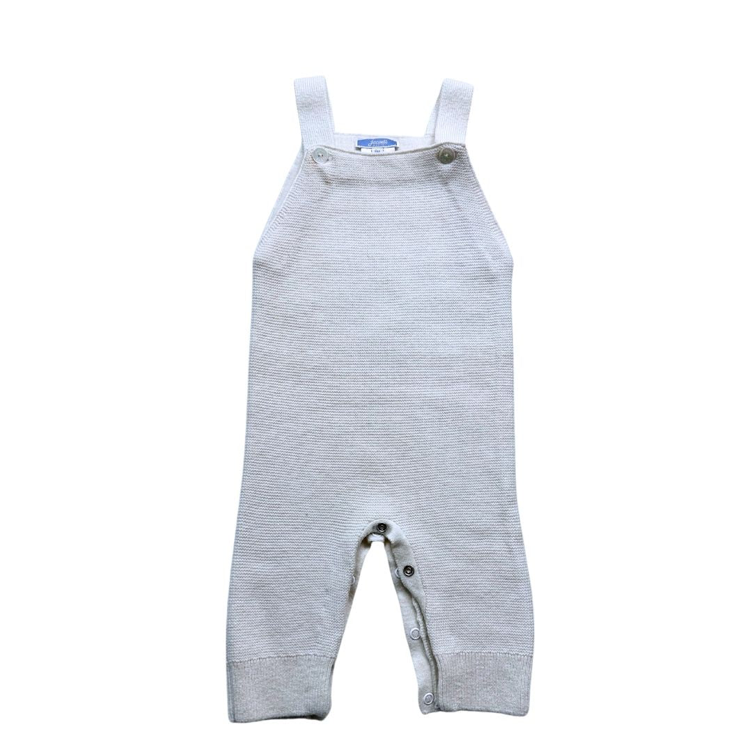 JACADI - Cream knit effect dungarees - 6 months