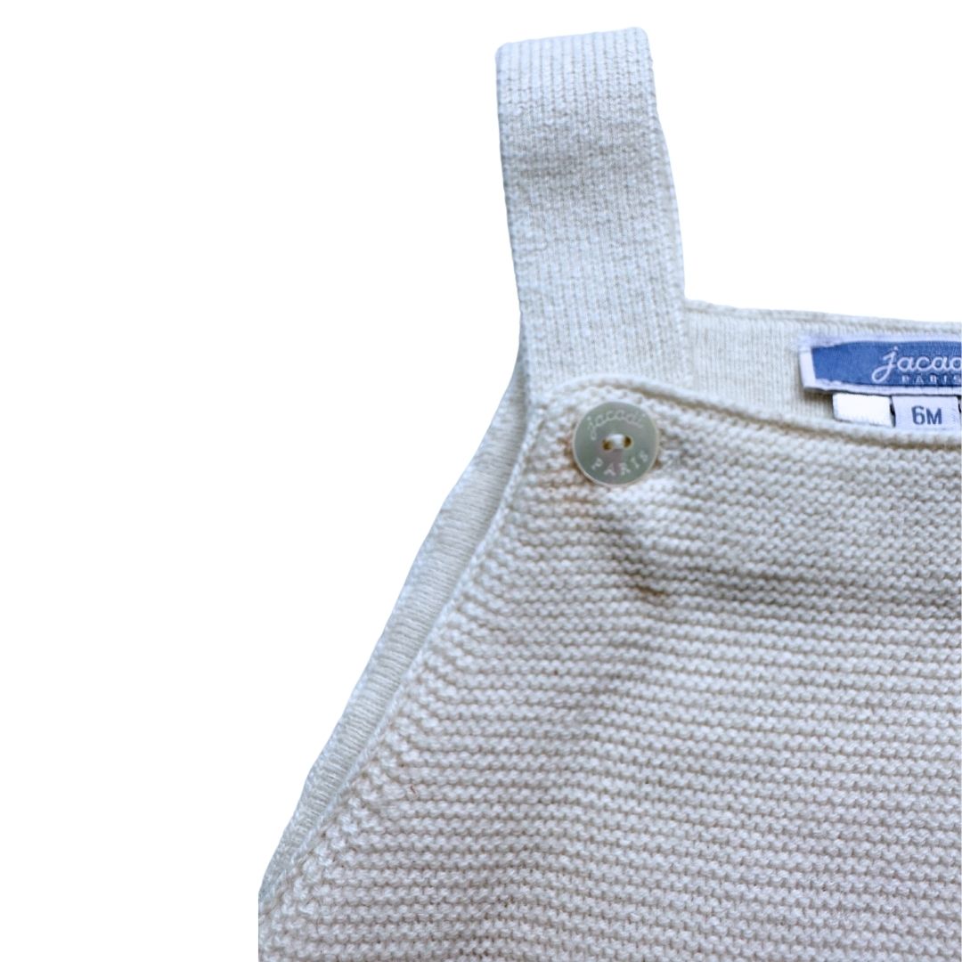 JACADI - Salopette effet tricot crème - 6 mois