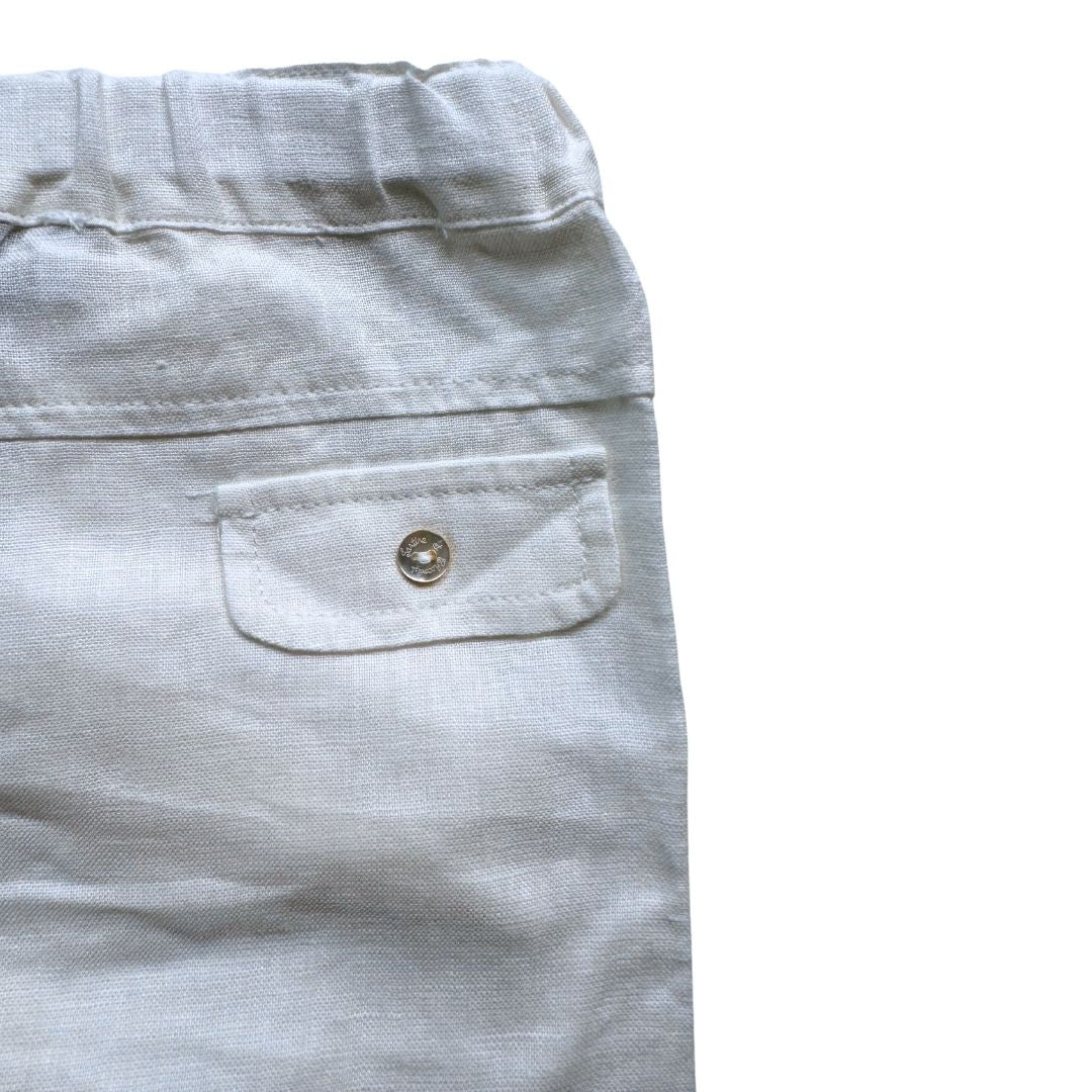 TARTINE & CHOCOLAT - White and linen pants - 18 months