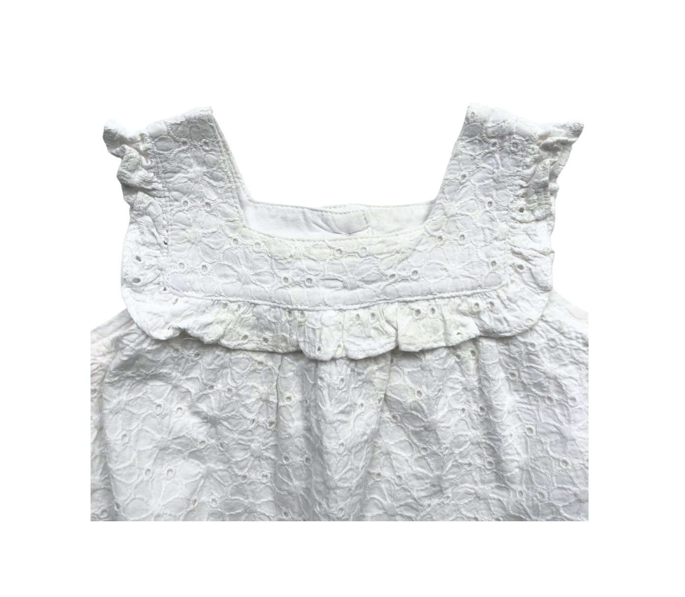 THE LITTLE WHITE COMPANY - Robe blanche en dentelle - 3/6 mois