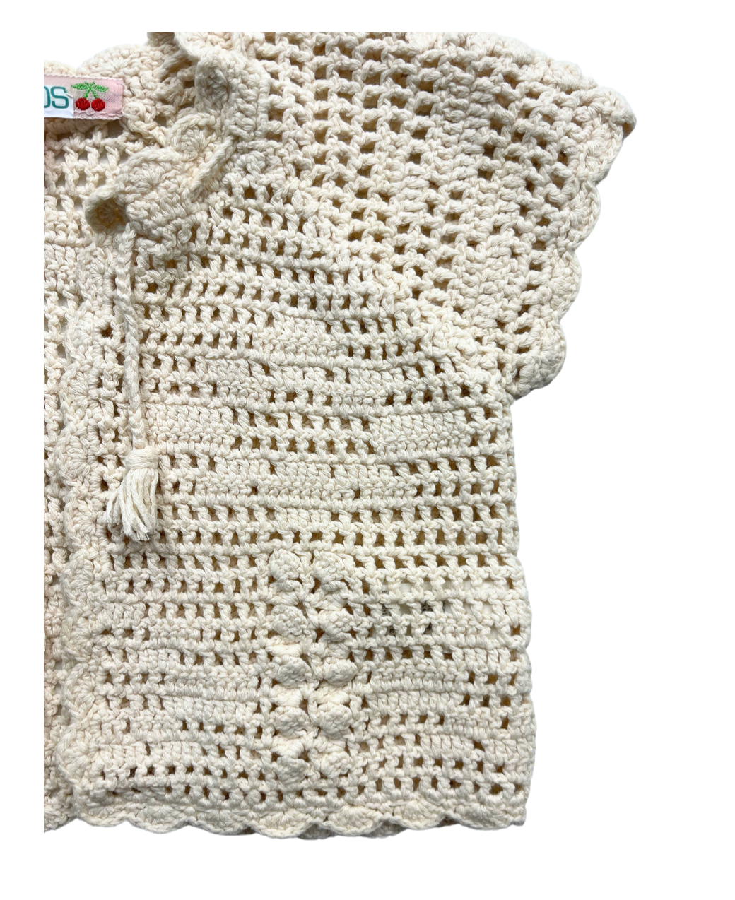BONPOINT - Cardigan beige en crochet - 12 mois