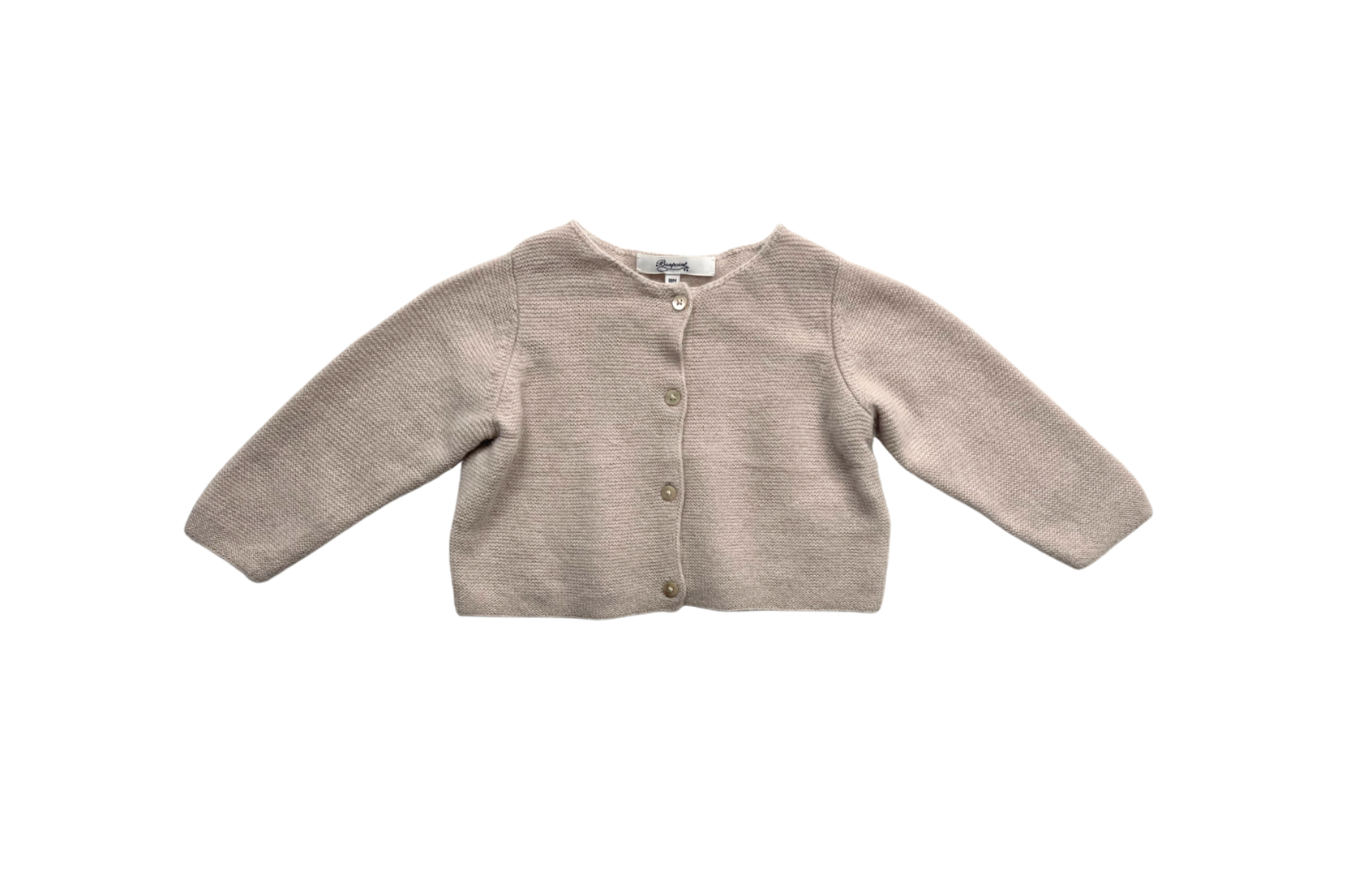 BONPOINT - Cardigan en cachemire rose claire - 18 mois