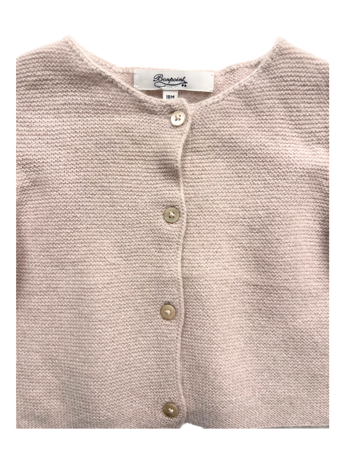 BONPOINT - Cardigan en cachemire rose claire - 18 mois