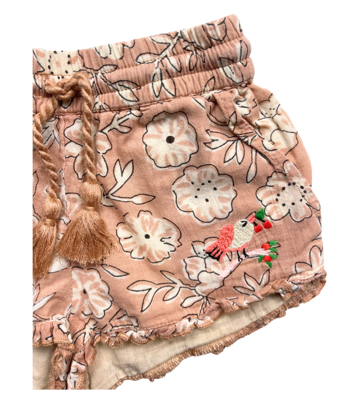 EMILE & IDA - Short rose à fleurs - 2 ans