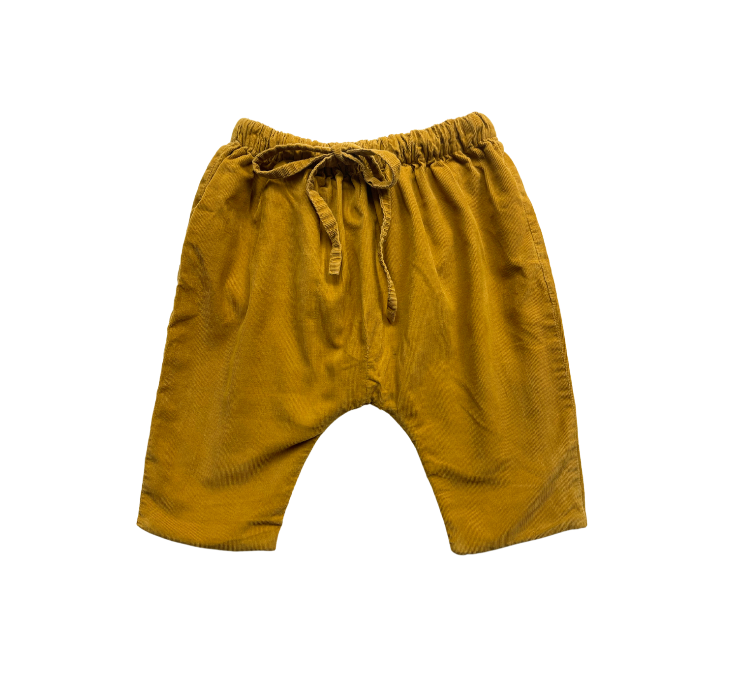 LA COQUETA - Sarouel velours couleur moutarde - 12 mois