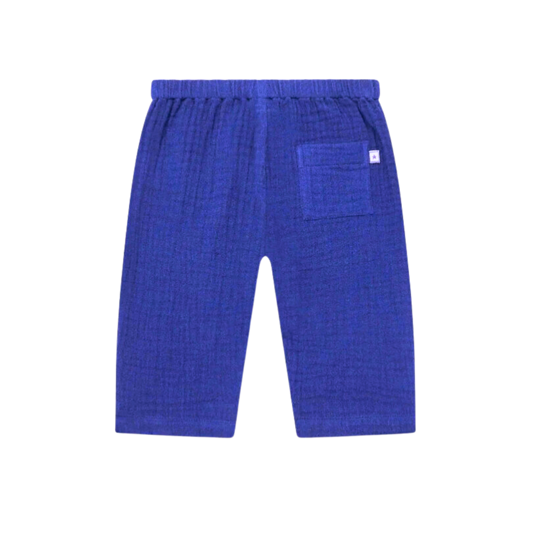 BONTON - Pantalon gaz de coton bleu - 18 mois