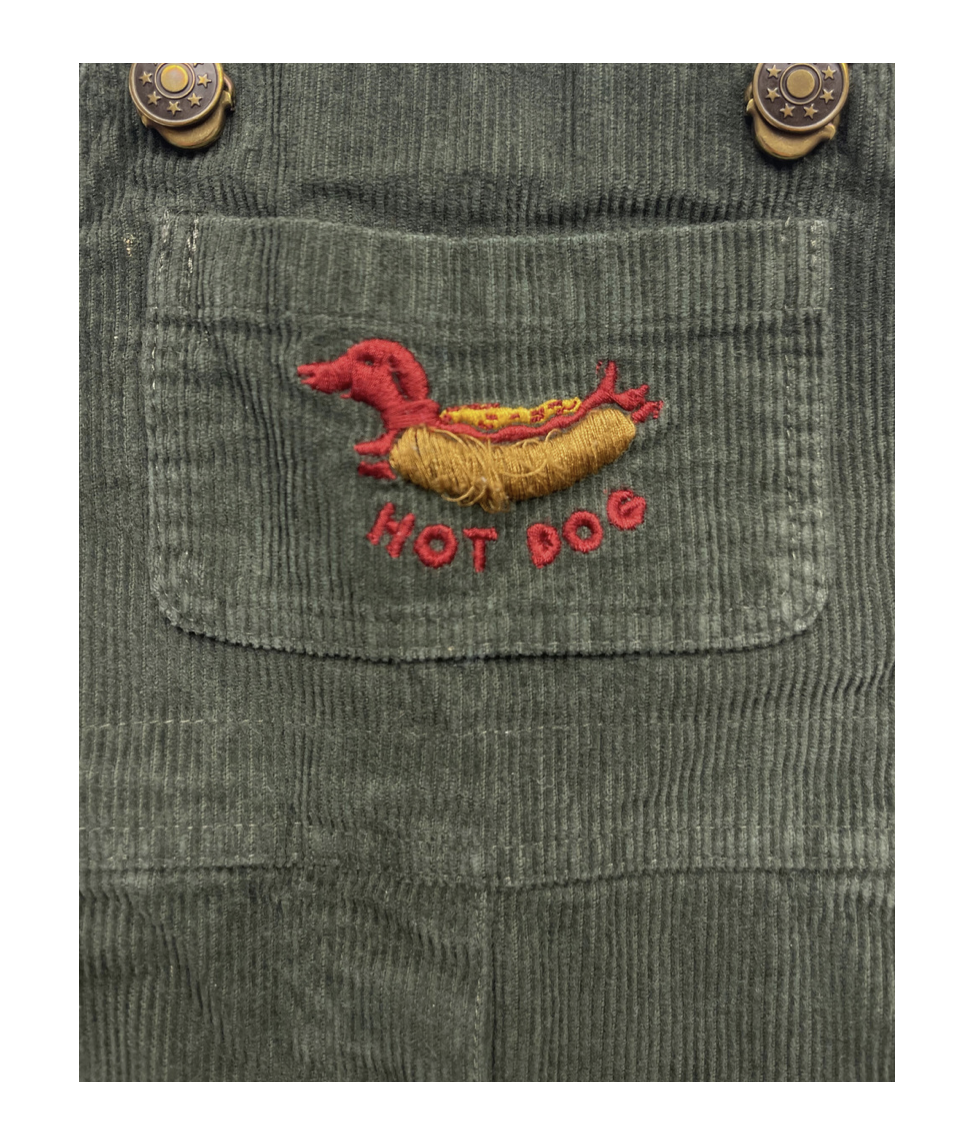 BONTON - Salopette kaki en velours - 18 mois