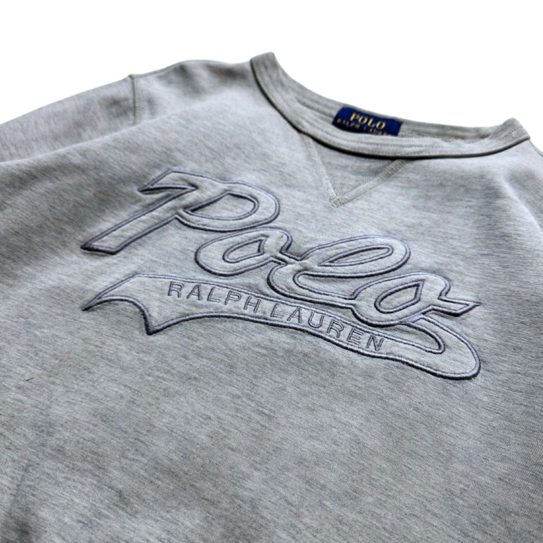 RALPH LAUREN - Graues Sweatshirt mit gestickter Marke - 4 Jahre