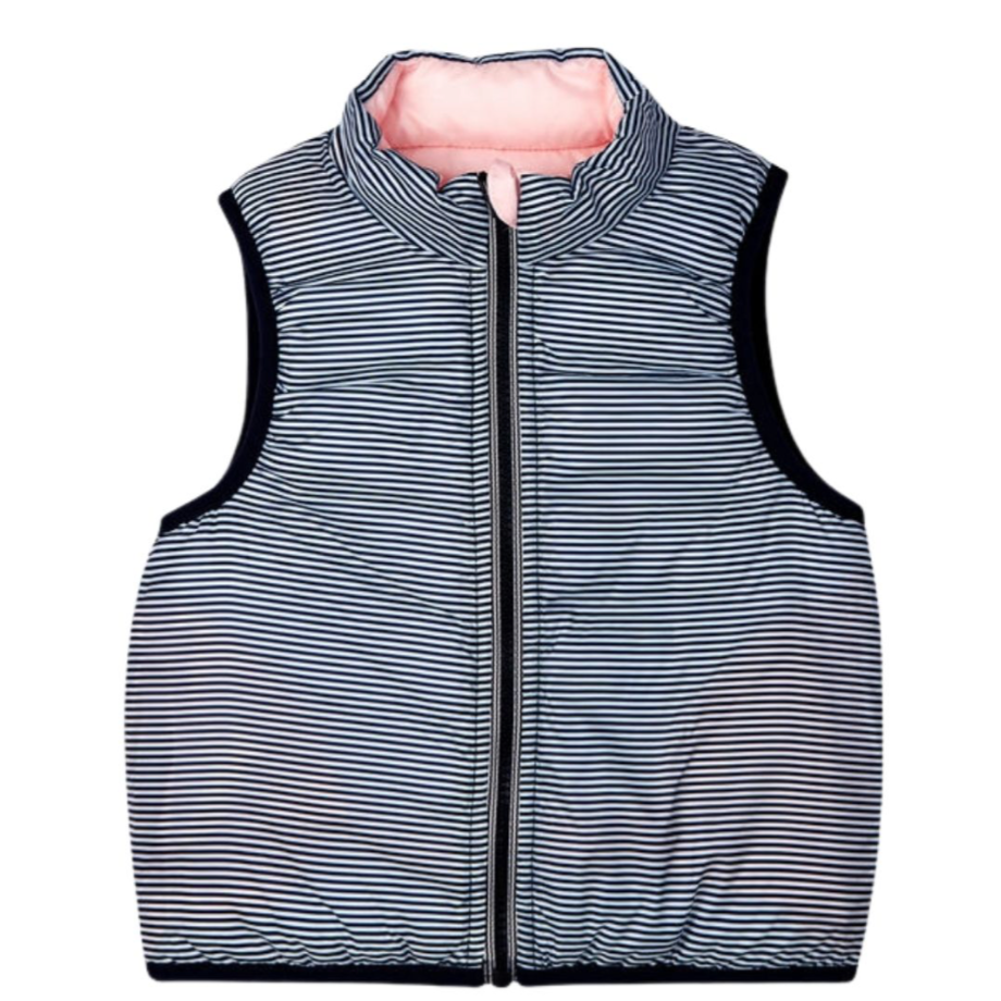 PETIT BATEAU - Rosa wendbare ärmellose Daunenjacke - 6 Monate