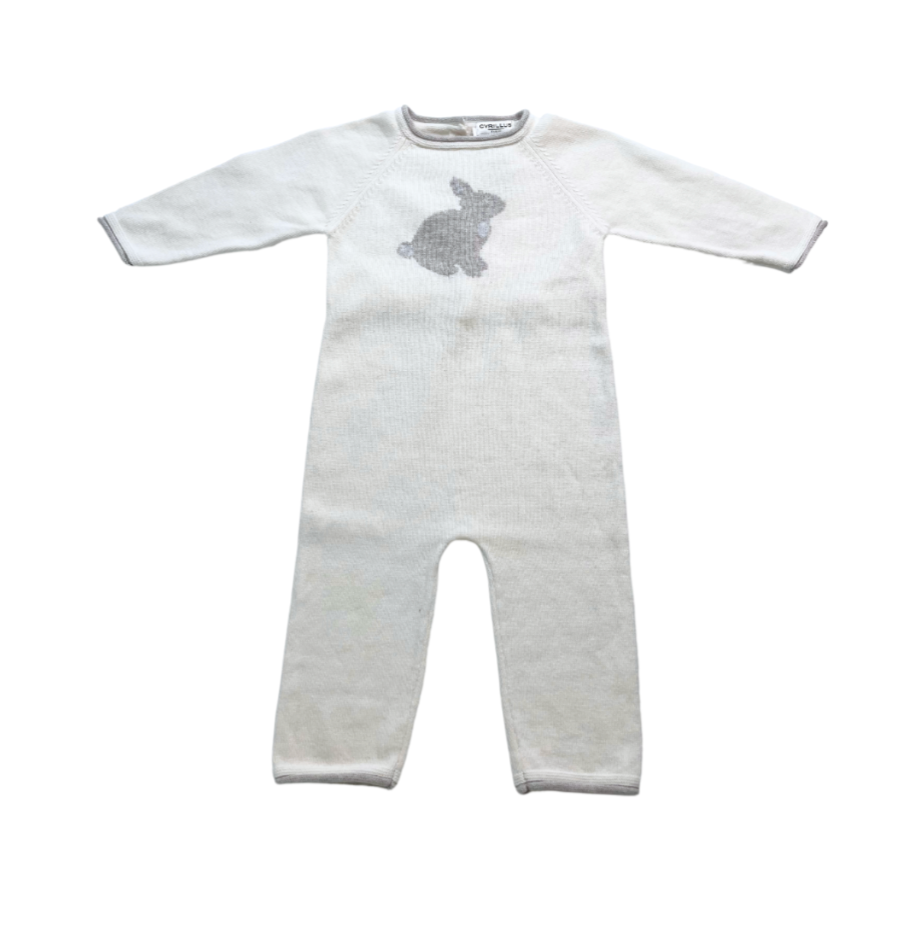 CYRILLUS - Combinaison blanche en laine - 9 mois