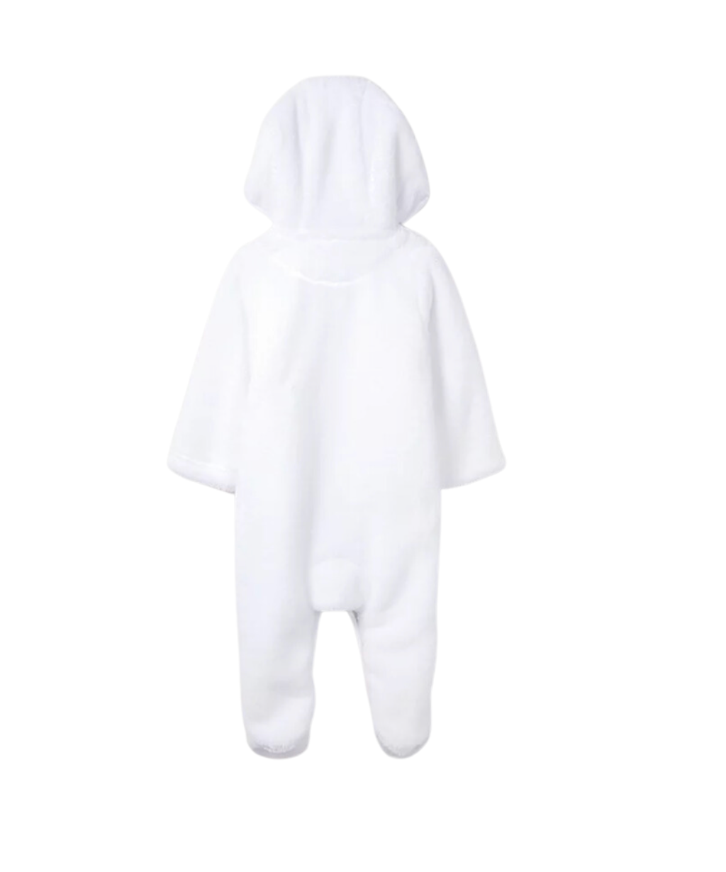 THE LITTLE WHITE COMPANY - Weißer Fleece-Strampler - 9/12 Monate