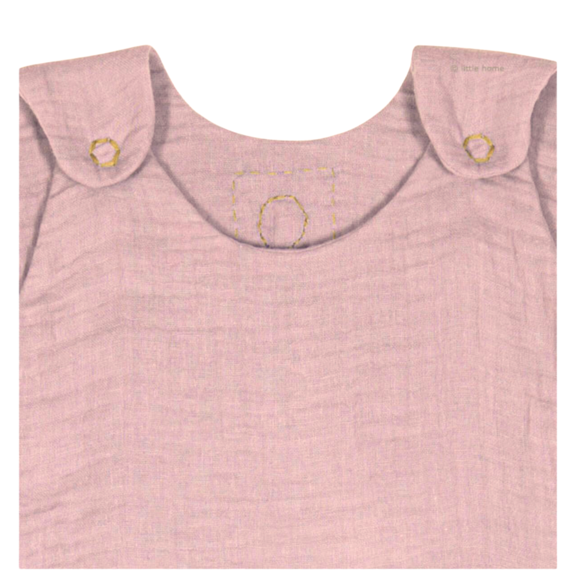 NUMERO 74 - Gigoteuse rose poudre en gaz de coton - 6/12 mois
