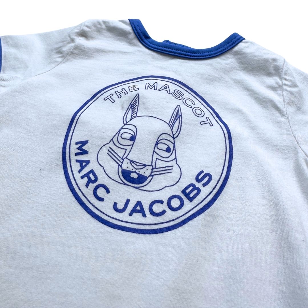 THE MARC JACOBS - White and blue "The mascot Marc Jacobs" t-shirt - 12 months