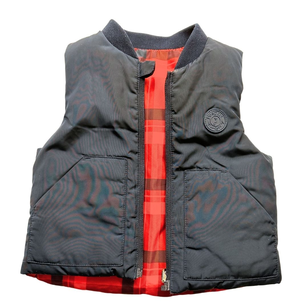 JACADI - Reversible navy blue sleeveless jacket - 18 months