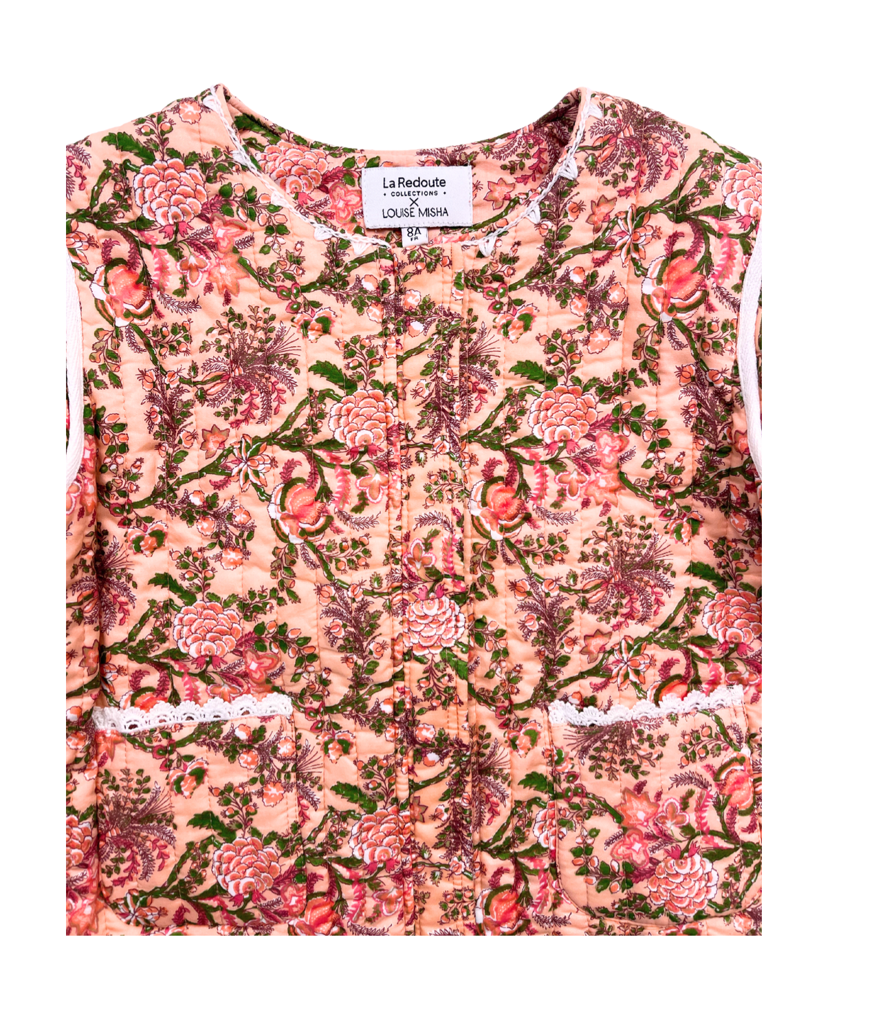 LA REDOUTE X LOUISE MISHA - Veste kimono matelassé rose à fleurs - 8 ans