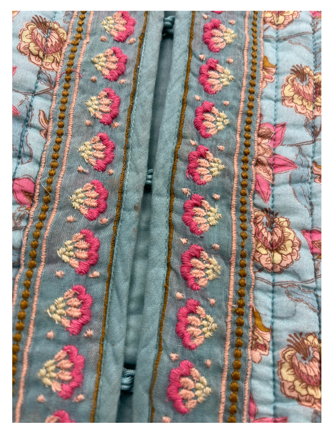 LOUISE MISHA - Blaue gesteppte Kimonojacke mit Blumen - 8 Jahre