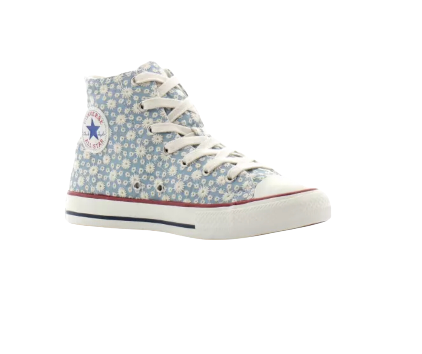 CONVERSE - Baskets bleues à fleurs brodées - 27