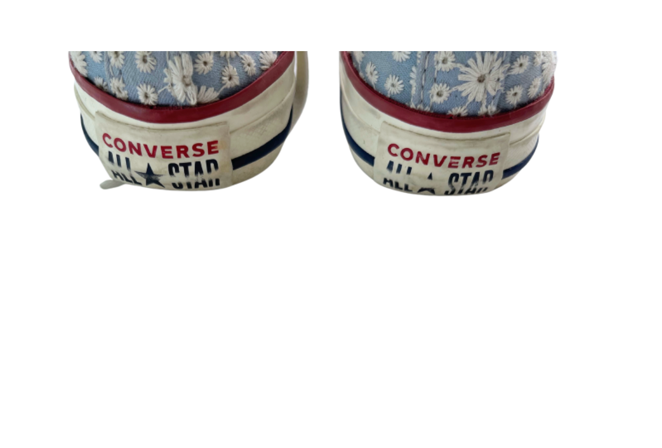 CONVERSE - Baskets bleues à fleurs brodées - 27