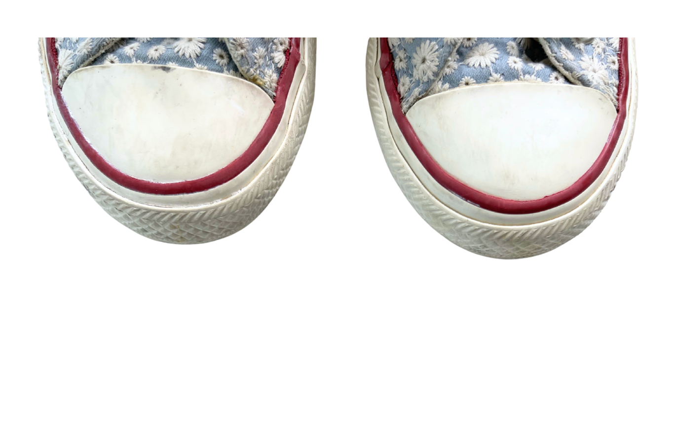 CONVERSE - Baskets bleues à fleurs brodées - 27