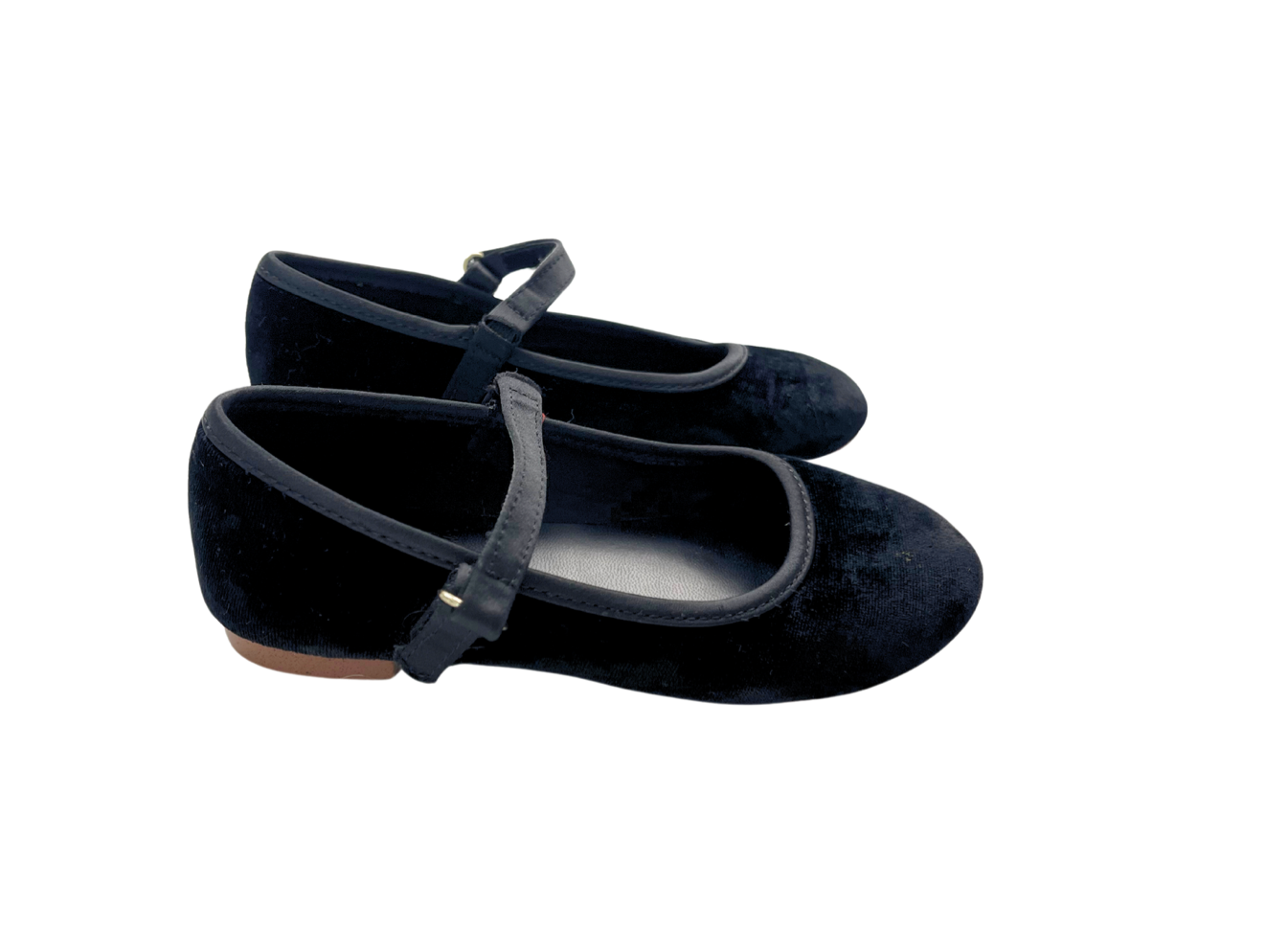 VINTAGE - Ballerines en velours noires - 28
