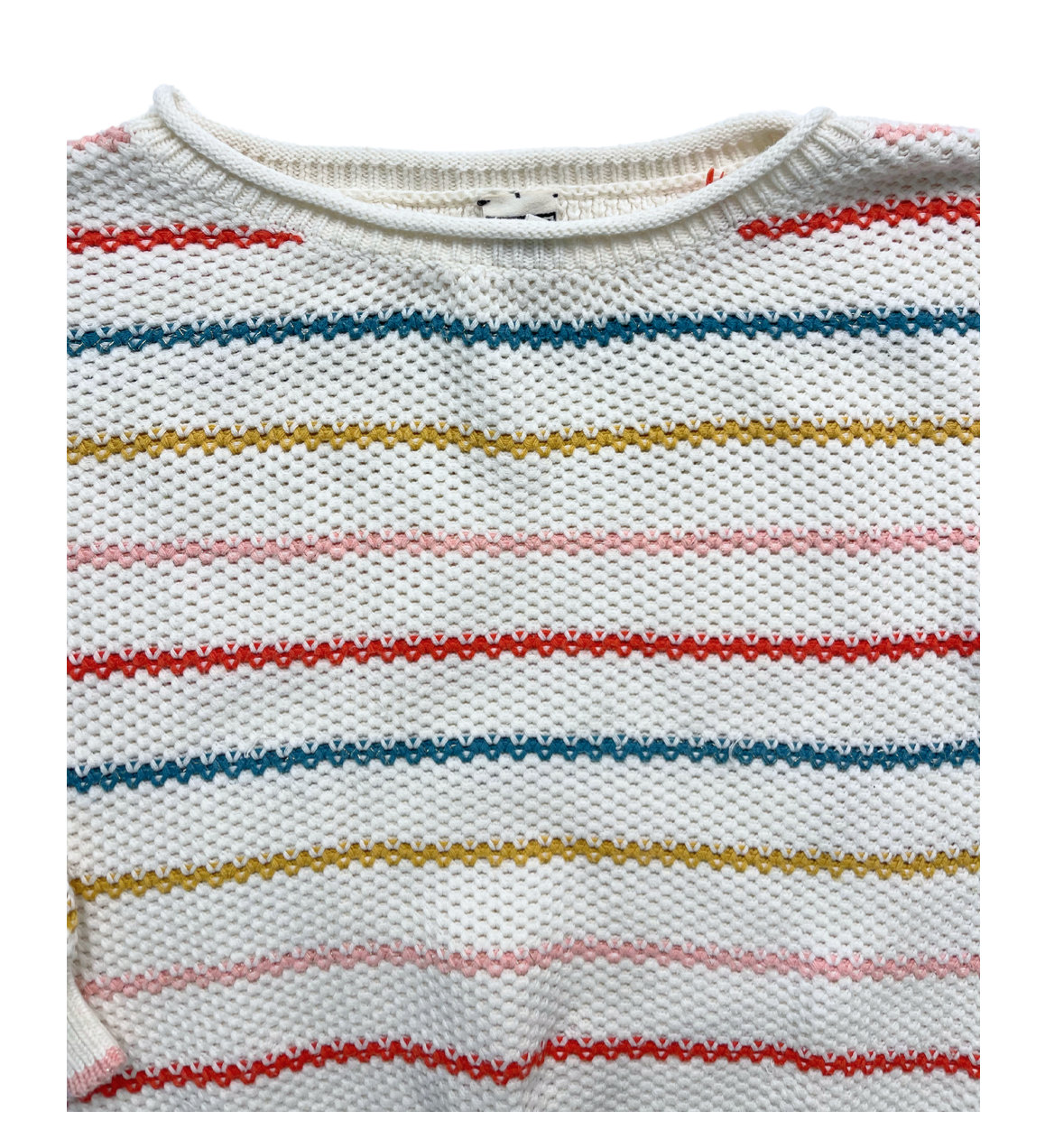 BONPOINT - Pull en coton à rayures - 8 ans