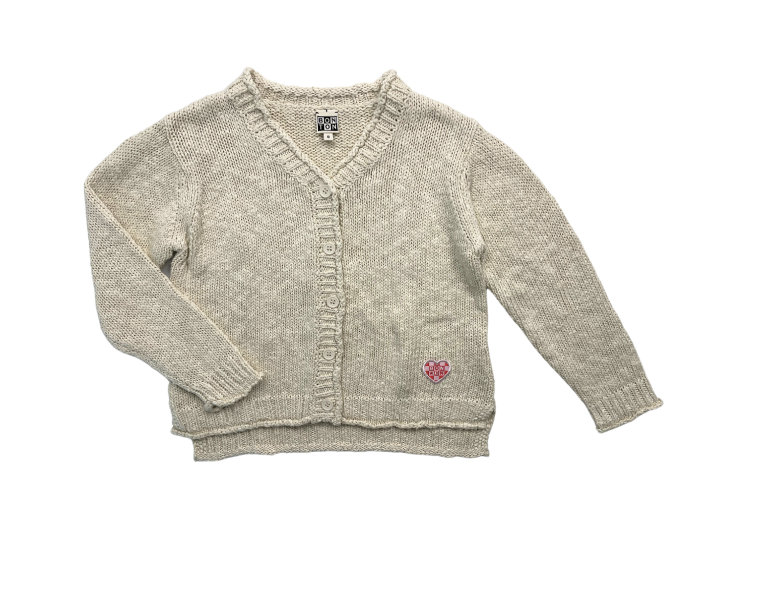 BONTON - Cardigan beige à boutons - 8 ans