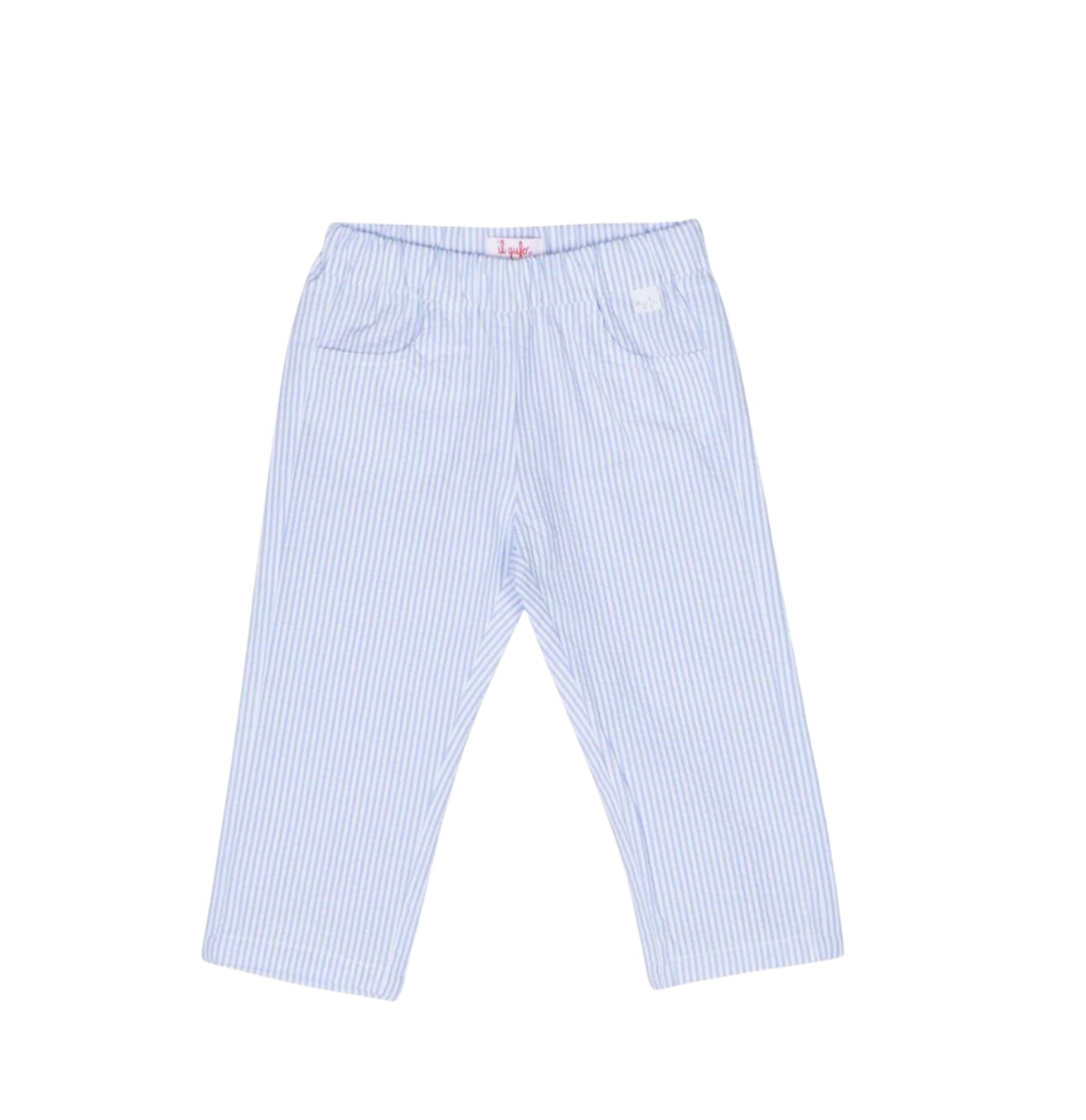 IL GUFO - Pantalon rayé en lin - 8 ans