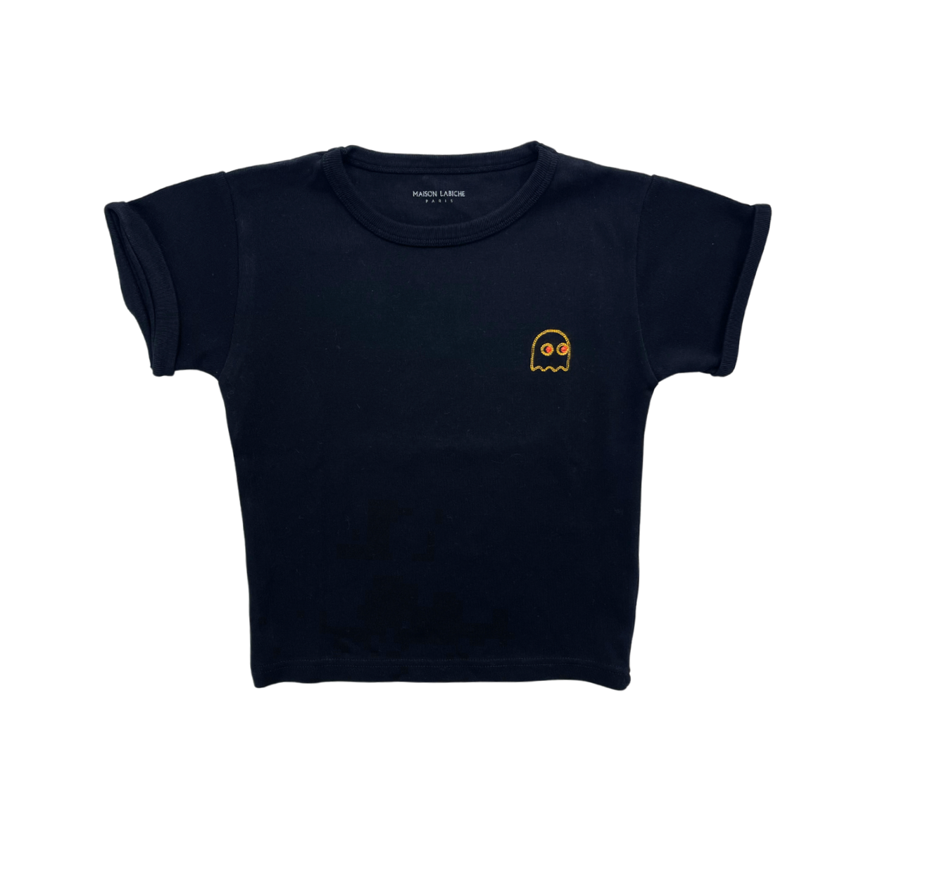 MAISON LABICHE - T-shirt noir petit fantôme - 10 ans