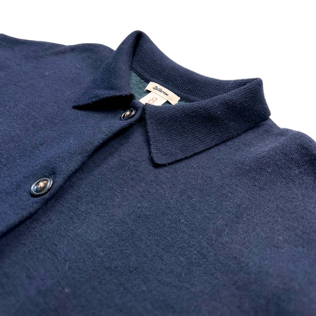 BELLEROSE - Gilet bleu marine long en laine - 8 ans