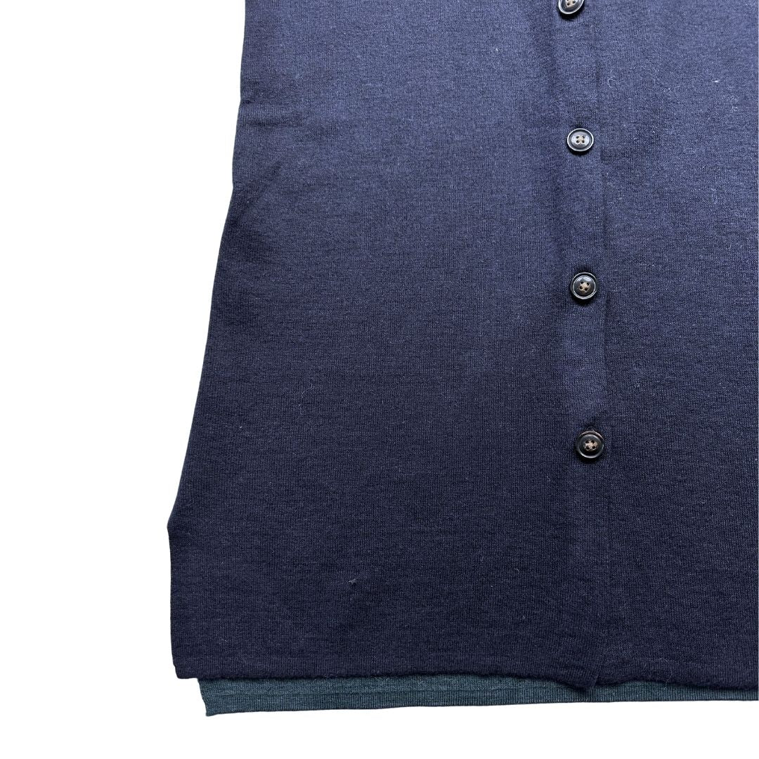 BELLEROSE - Lange marineblaue Wollstrickjacke - 8 Jahre