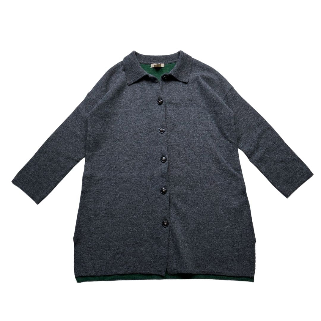 BELLEROSE - Gilet gris long en laine - 6 ans