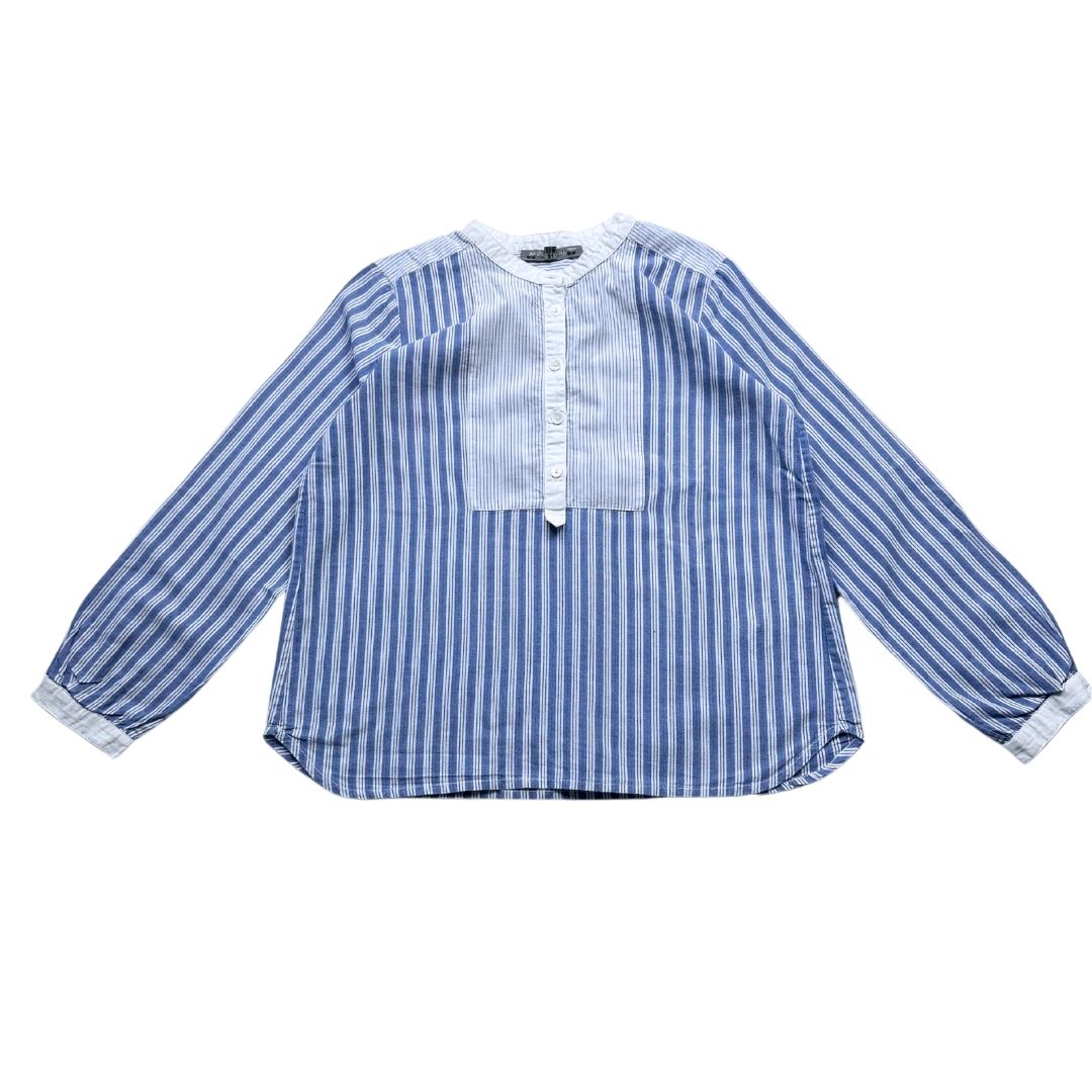 BONPOINT - Chemisier bleu et blanc - 8 ans