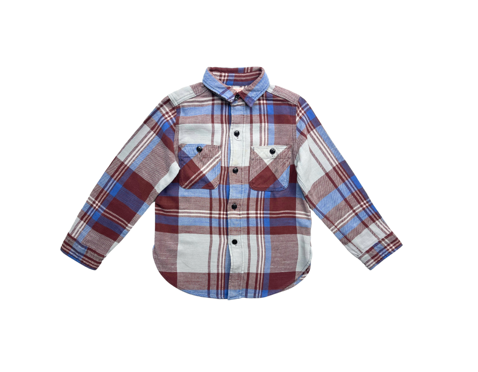 FITH - Brown/blue checked shirt - 9/10 years