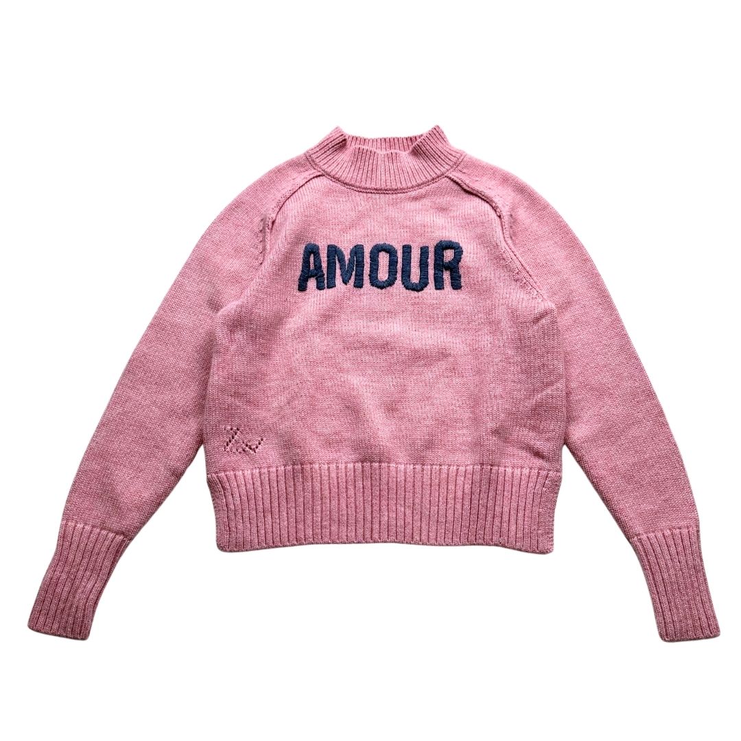 ZADIG & VOLTAIRE - Pull rose en laine "Amour" - 5/6 ans