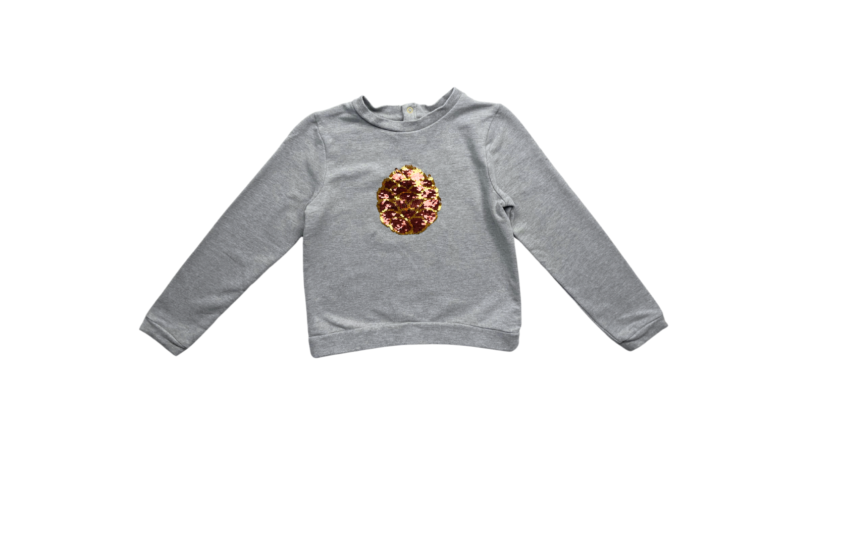 JACADI - Graues Sweatshirt mit glänzendem Tannenzapfen - 8 Jahre