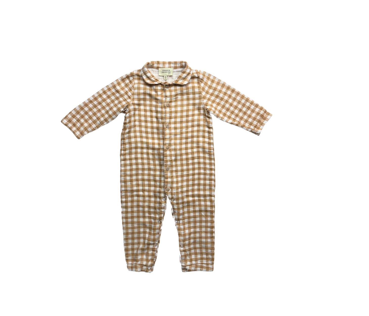 FRANGIN FRANGINE - Combinaison moutarde à carreaux - 3 ans