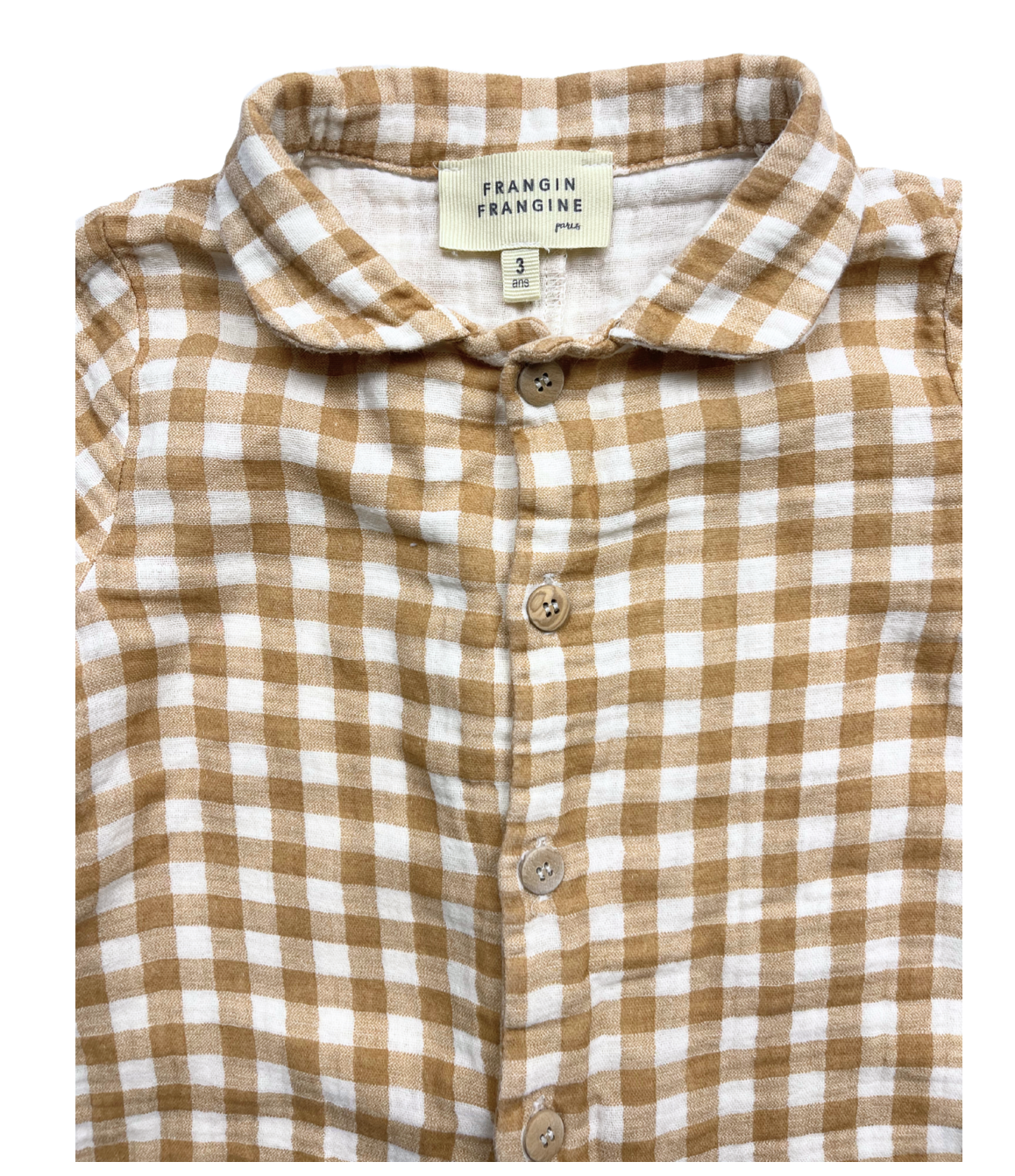 FRANGIN FRANGINE - Combinaison moutarde à carreaux - 3 ans