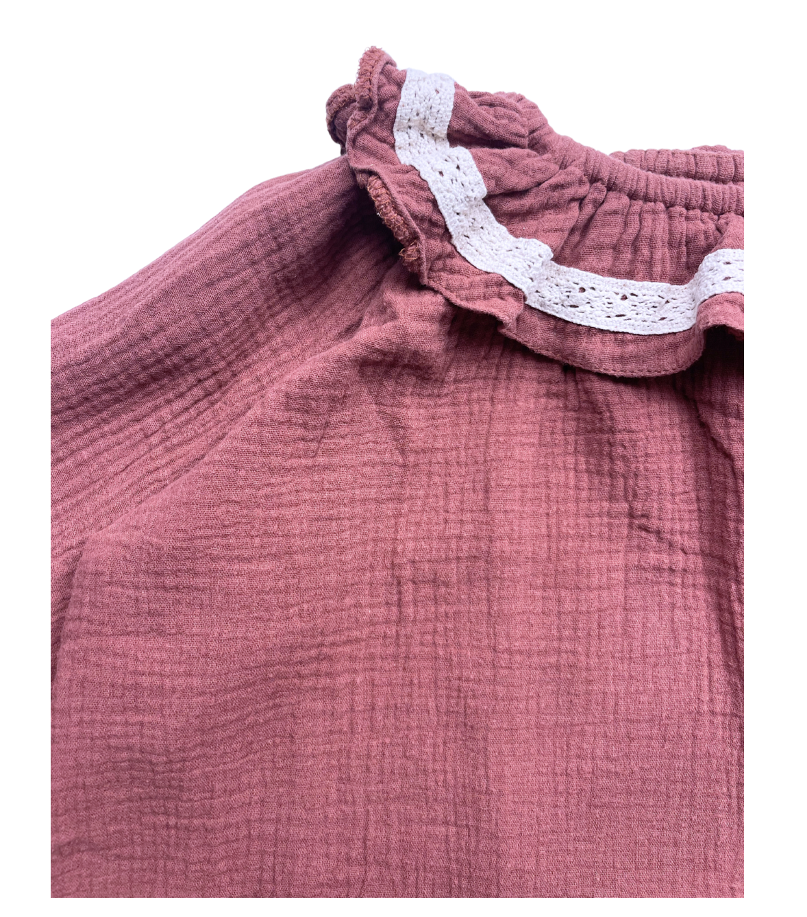 FRANGIN FRANGINE - Robe en gaz de coton terracota - 10 ans